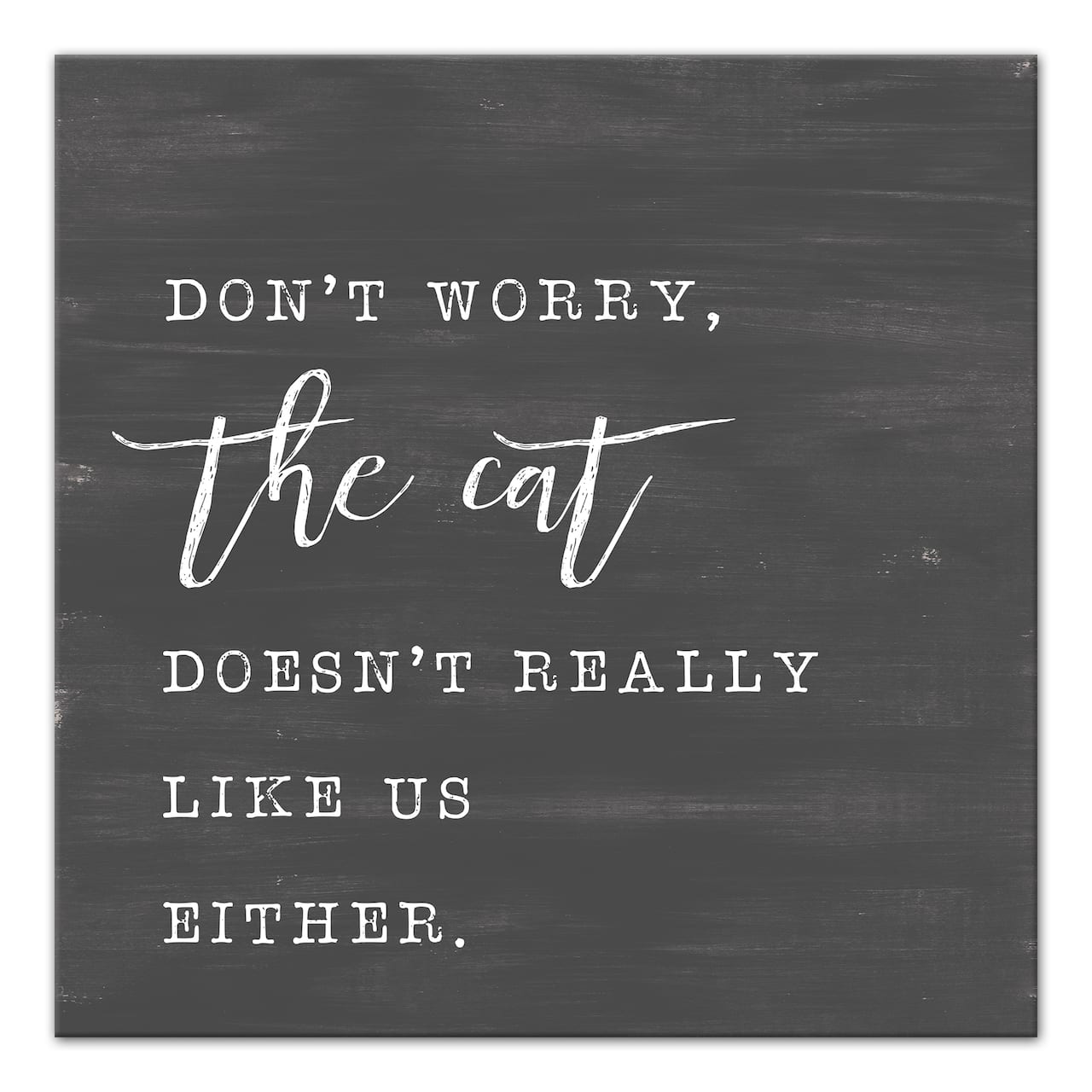 Cat Doesn't Like Us Either Canvas Wall Art